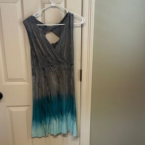 Prana Gray and Teal Ombre Dress